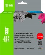 Картридж струйный Cactus CS-PGI1400BK/C/M/Y (PGI-1400BK/C/M/Y), многоцветный, совместимый, 72 мл, для Canon MB2050/MB2350/MB2040/MB2340