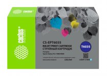 Картридж струйный Cactus CS-EPT6035 (T6035/C13T603500), светло-голубой, совместимый, 220 мл, для Epson Stylus PRO 7880/9880