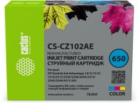 Картридж струйный Cactus CS-CZ102AE (№650/CZ102AE), многоцветный, совместимый, 18 мл, для HP DJ 1015/DJ 1515/DJ 1516/DJ 2515/DJ 2545/DJ 2546/DJ 2645/DJ 3515/DJ 3545/DJ 3546/DJ 4515