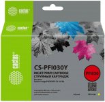 Картридж струйный Cactus CS-PFI030Y (PFI-030Y/3492C001), желтый, совместимый, 55 мл, для Canon imagePROGRAF TA-20/imagePROGRAF TA-30