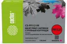 Картридж струйный Cactus CS-PFI121M (PFI-121/6267C001), пурпурный, совместимый, 130 мл, для Canon TM-250/TM-255/TM-350/TM-355