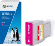 Картридж струйный G&G GG-PFI321M (PFI-321M/6269C001), пурпурный, совместимый, 300 мл, для Canon imagePROGRAF TM-250/imagePROGRAF TM-255/imagePROGRAF TM-350/imagePROGRAF TM-355