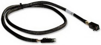 Кабель ACD, SFF-8643 (mini SAS HD) - SFF-8087 (mini SAS), форма сечения круглая, 75 см, черный (6705048-75)