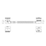 Кабель Luxshare, MCIOx8 (SFF-TA-1016) - MCIOx8 (SFF-TA-1016), угловой Right Exit, 80 см (L285MM010-SD-R)