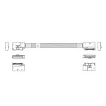 Кабель Luxshare, MCIOx8 (SFF-TA-1016) - MCIOx8 (SFF-TA-1016), угловой Left Exit, 80 см (L285MM009-SD-R)