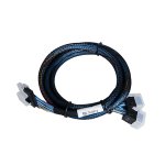 Кабель Amphenol C54243, SFF-8654 (SlimLine SAS x8) - 2xSFF-8643 (mini SAS HD x4), аналог Broadcom 05-60003-00, 1 м, черный (RSL74-B937)
