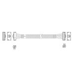 Кабель JPC, MCIOx8 (SFF-TA-1016) - MCIOx8 (SFF-TA-1016), угловой Right Angle, 80 см (P7323GB00800-1)