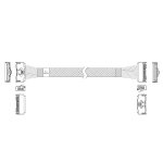 Кабель Luxshare, MCIOx8 (SFF-TA-1016) - MCIOx8 (SFF-TA-1016), 80 см (L285MM006-SD-R)
