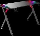 Игровой стол Defender Spirit RGB, ДСП/металл, черный (64389)