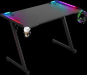 Игровой стол Defender Idol RGB, ДСП/металл, черный (64333)