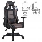 Кресло игровое Brabix GT Racer GM-100 черный/коричневый (531819)