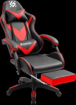Кресло игровое Defender Minion, черный/красный (64325)