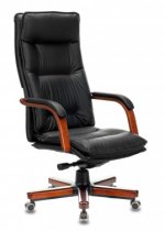 Кресло руководителя Бюрократ T-9927WALNUT черный (T-9927WALNUT/BLACK)