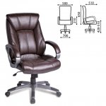 Кресло руководителя Brabix Maestro EX-506 коричневый (530878)