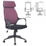 Кресло офисное Brabix Galaxy EX-519 черный/бордовый (531570)
