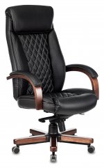 Кресло офисное Бюрократ T-9924WALNUT черный (1473667)