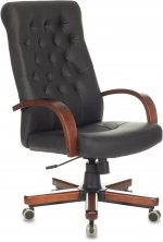 Кресло руководителя Бюрократ T-9928WALNUT/ECO черный (T-9928WALNUT/ECO-B)