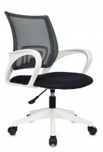 Кресло офисное Бюрократ CH W 696 черный/белый (CH W 696 BLACK)