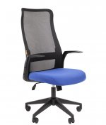 Кресло офисное Chairman 573 черный/синий (7134742)