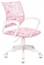 Кресло детское Бюрократ розовый/единороги (BUROKIDS 1 W-UNICORN)