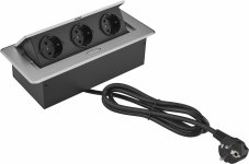 Розетка Cactus для столешницы, серый (CS-SOCKET-EU3-GY)