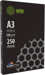 Бумага A3 250 листов, 120 г/м², 170% CIE, Cactus Laser Print (CS-LPA3120250)