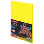 Бумага A4 100 листов, 75 г/м², желтый неон, BRAUBERG Standard neon (116670)