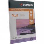 Фотобумага A3 170 г/м² матовая, 100 листов, двусторонняя, Lomond 0102012 для струйной печати