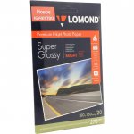 Фотобумага A6 270г/м2 суперглянцевая, 20 листов, односторонняя, Lomond 1106102 для струйной печати