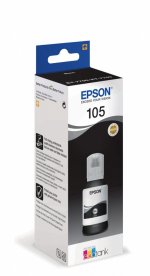 Чернила Epson 105, 140 мл, черный, оригинальные, пигментные для Epson L7160/7180 (C13T00Q140)