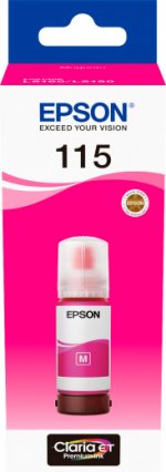 Чернила Epson 115, 70 мл, пурпурный, оригинальные для Epson L8160, L8180 (C13T07D34A)