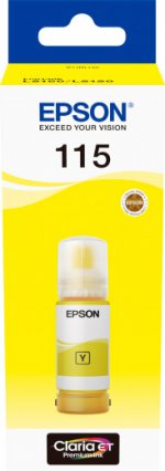 Чернила Epson 115, 70 мл, желтый, оригинальные для Epson L8160, L8180 (C13T07D44A)