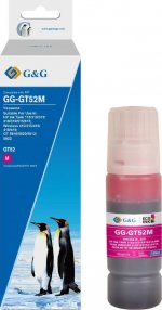 Чернила G&G GT52M, 100 мл, пурпурный, совместимые, водные для Wireless 410/Ink Tank 110/GT 5810/115/116/118/310/315/316/318/319/515/615/411/415/416/418/419/5820/5812/5822, M0H55AE (GG-GT52M)