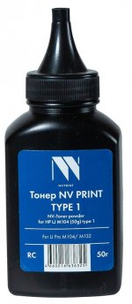 Тонер NV Print универсальный 50 г, черный, совместимый для LaserJet Pro M104/M132 (NV-HP LJ M104 (50 г)type1)