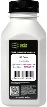 Тонер Cactus, бутыль 100 г, пурпурный, совместимый (CS-THPCWHUM-100)