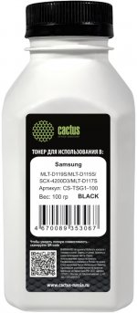 Тонер Cactus, бутыль 100 г, черный, совместимый для Samsung (CS-TSG1-100)
