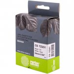Кассета с наклейками Cactus CS-TZ251, 2.4 см x 8 м, черный на белом, совместимая