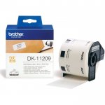 Кассета с наклейками Brother DK11209, 800 шт 29x62мм, черный на белом, оригинальная