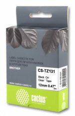 Кассета с наклейками Cactus CS-TZ131, черный, совместимая