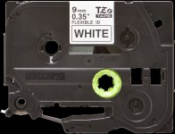 Кассета с наклейками Brother TZE-FX221, 9ммx8м, черный на белом, оригинальная