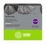 Кассета с наклейками Cactus CS-DK11202, 6.2 см x 1 м, черный на прозрачном, совместимая