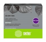 Кассета с наклейками Cactus CS-DK11204, 1.7 см x 54 см, черный на белом, совместимая