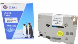 Кассета с лентой G&G TZE221, 9 мм x 8 м, черный на белом, совместимая (GG-TZE221)