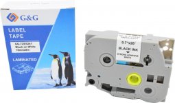 Кассета с лентой G&G TZES241, 1.8 см x 8 м, черный на белом, совместимая (GG-TZES241)