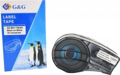 Кассета с лентой G&G M21-750423, 1.91 см x 6.4 м, черный на белом, совместимая (GG-M21-750423)