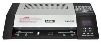 Ламинатор Rayson LM6-330, A3, 60 мкм - 250 мкм, валов:6, горячее + холодное ламинирование, 150 см/мин., реверс, черный/серый (LM6-330)