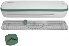 Ламинатор Office Kit L2307G, A4, 60 мкм - 125 мкм, валов:2, горячее ламинирование, 27.8 см/мин., фото, белый/зеленый (L2307G)