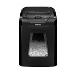 Шредер FELLOWES PowerShred 12C, секретность P-4/T-4, 200 см/мин., перекрестный - 4 мм x 40 мм, объем 18 л, кол-во листов до 12 шт., скрепки, скобы, карты, черный (FS-71201)