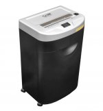 Шредер Jinpex JP-832C, секретность 4/P-5, 252 см/мин., фрагменты - 2 мм x 1 см, объем 34 л, кол-во листов до 9 шт., скобы, карты, CD, серебристый/черный