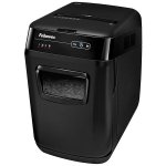 Шредер FELLOWES AutoMax 150C, секретность P-4, 300 см/мин., перекрестный - 4 мм x 3.8 см, объем 32 л, кол-во листов до 150 шт., скрепки, скобы, карты, CD (FS-46801)